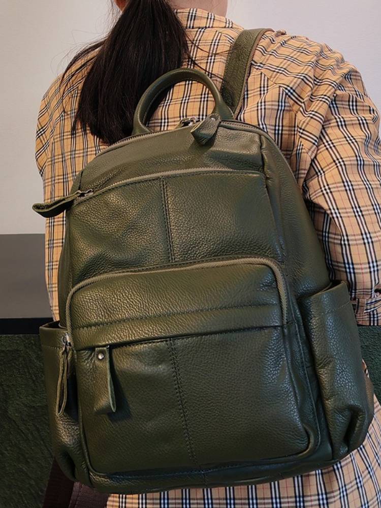 Fashion Backpack Women - 젠시(Zency) 최고급 소가죽 백팩, 고품질, 다용도,