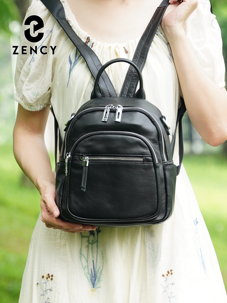 Zency 정품 가죽 소형 배낭 배낭 멀티 포켓 디자인 - Fashion Backpack Women 리뷰 및 가격